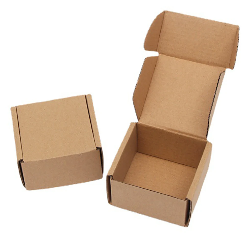 20Pcs DIY Handmade Soap Cardboard Box Thick Corrugated Paper Packaging Mailer Box Brown Carton Gift Small Wrapping Box