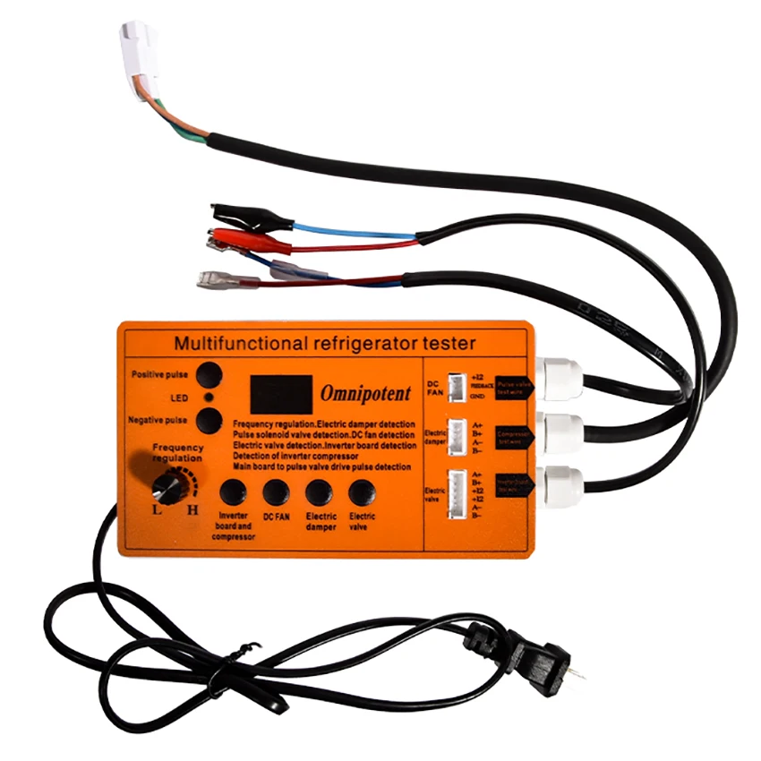 Frigorífico Inverter Board Compressor, porta de ar do ventilador solenóide, válvula elétrica Tester, Ferramenta Fault, Versão Inglês