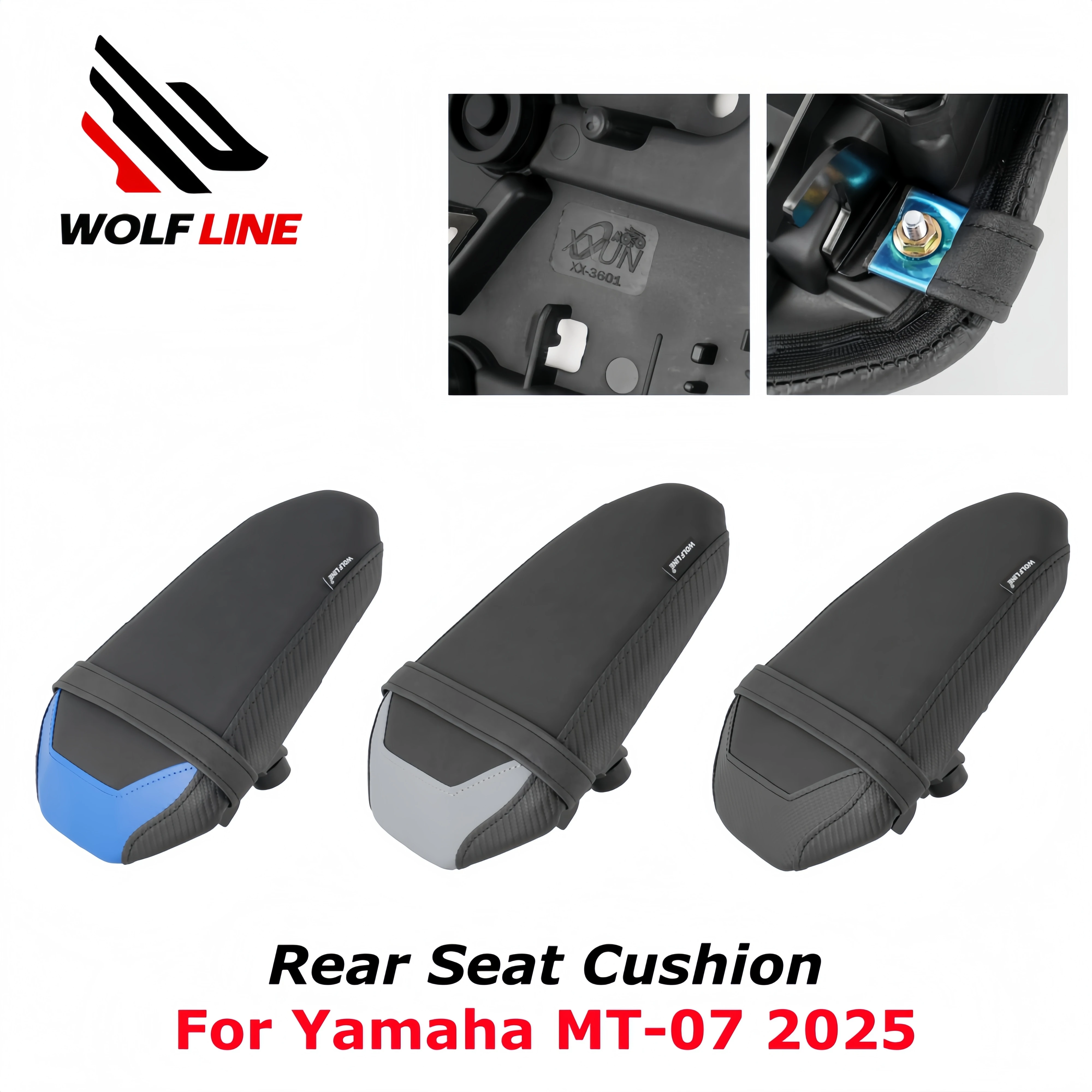 

WOLFLINE Rear Seat Cushion for Yamaha MT07 MT-07 2025 Rear Seat Passenger Pillion Cushion Kits for Yamaha MT 07 MT07