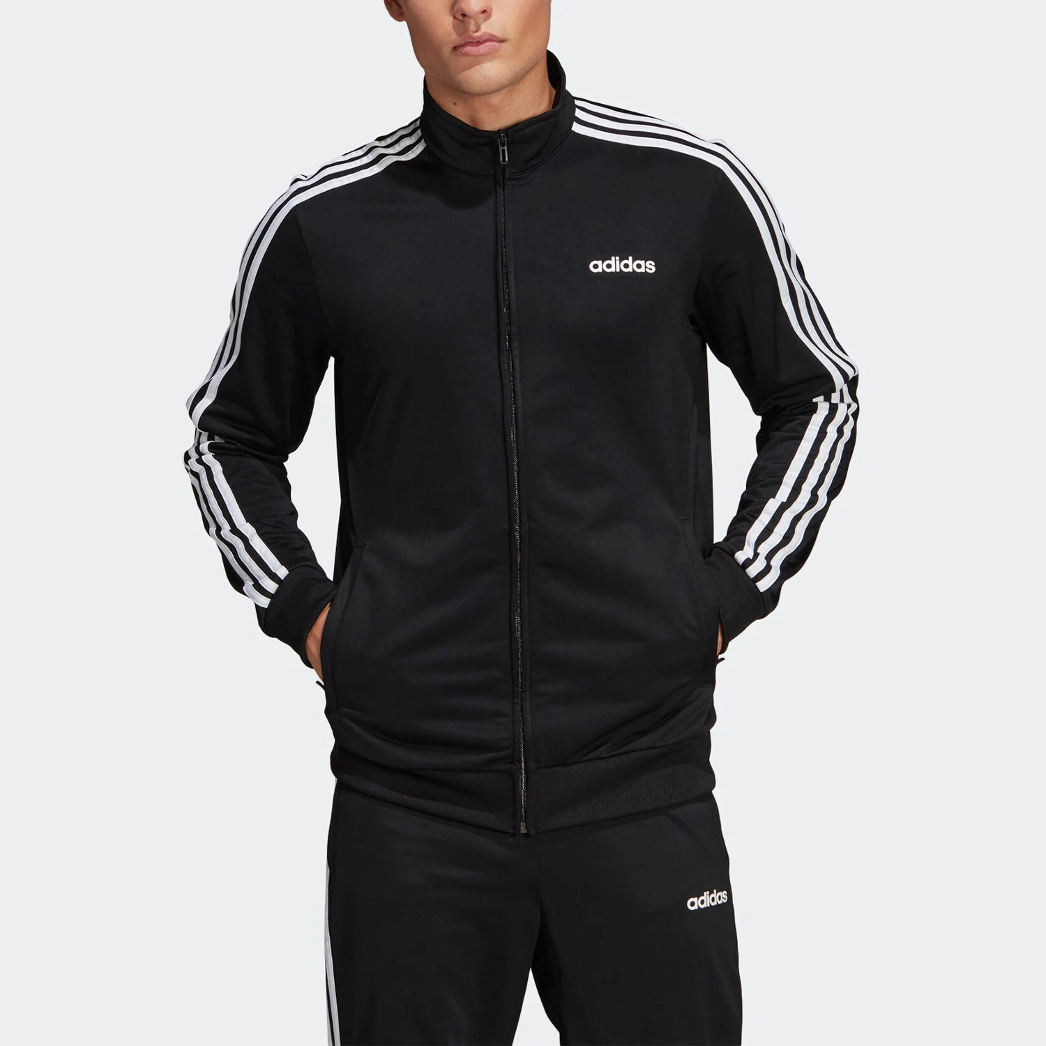 adidas-authentic-new-men's-training-stand-collar-casual-jacket-jacket-dq3070