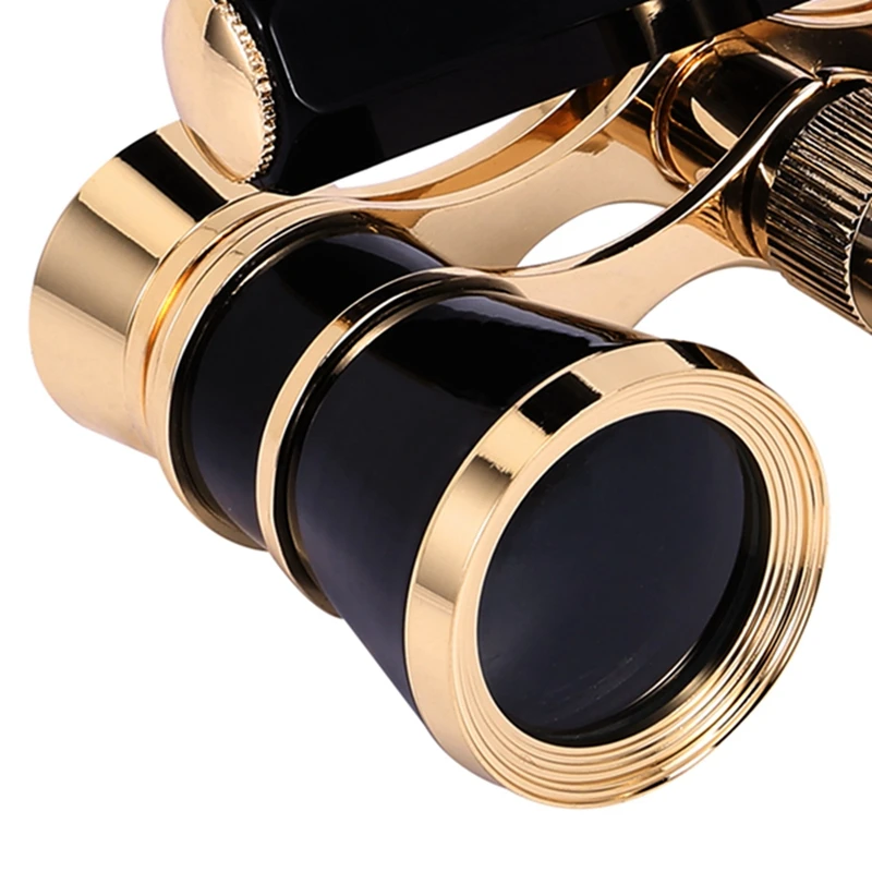 2X Black 3X25 Opera Binocular Coated Lens Telescope Opera Glasses Coated Theater Glass Lady Glass Handle Women Gifts