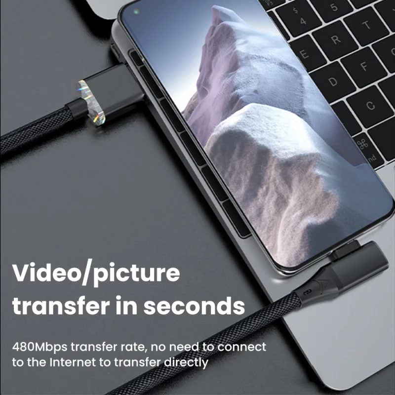 90 Degree Elbow Usb C Cable Pd 120W Fast Charging Type C Cable for Iphone 15 Pro Max Samsung Xiaomi Huawei Charger Data Cord