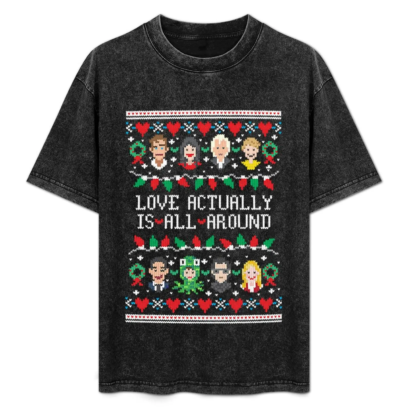 

Vintage Gift Love Actually Ugly Christmas The Best Men Women T-Shirt Anti-Wrinkle Short Sleeve T-Shirt
