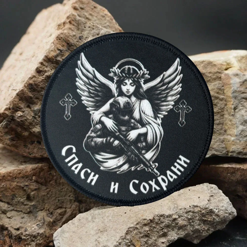 Parche táctico gancho y bucle adhesivo escudo ángel para chaqueta - imagen 4