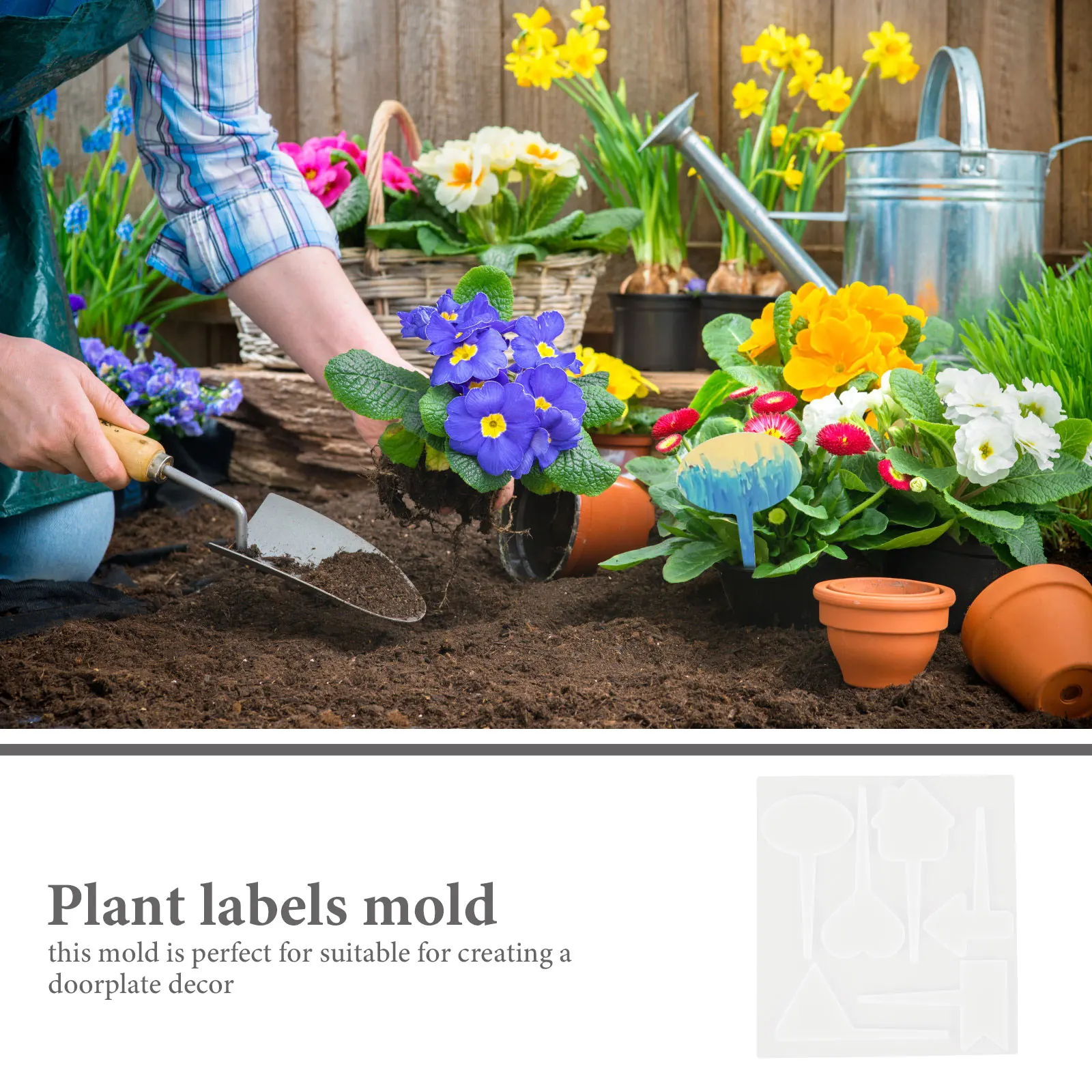 

Silicone Plant Labels Mold DIY 3D Greenery Epoxy Crafts Flexible Non Stick Reusable Doorplate Decor Handicraft Supplies Perfect