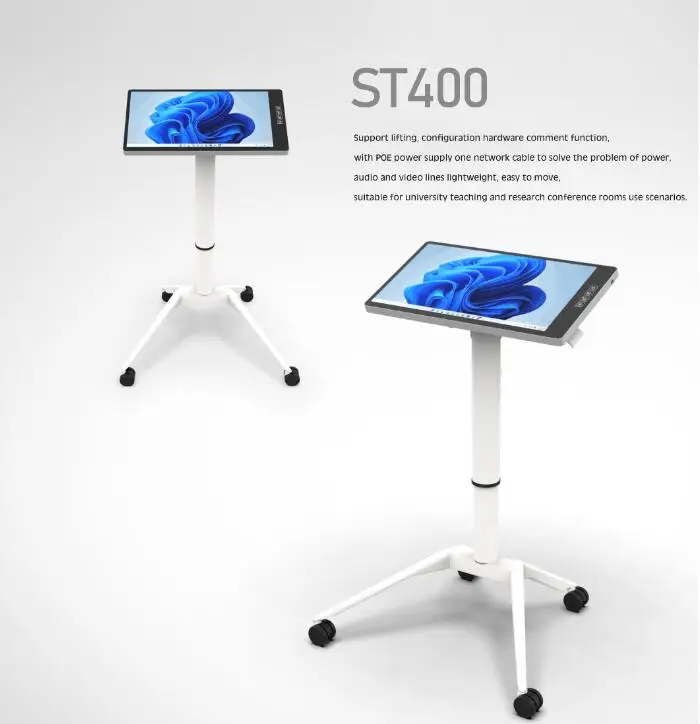 Pneumatic Upgrade Performance Showcase Classroom and Meeting Room Monitor Riser Tension Spring Height Adjustable