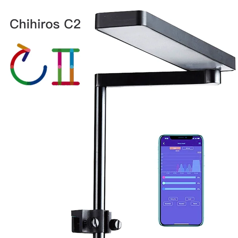 Chihiros C2 Full Spectrum C2 RGB Aquarium LED Light Sunrise Sunset Water Plant Lamp with Bluetooth for Mini Nano Aquatic Tanks