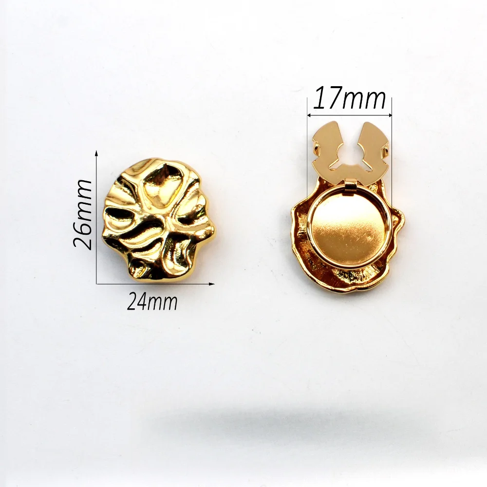 Personalized Textured Metal Cufflinks Irregular Shaped French Button Cover Business Casual Shirt Cuff Decoration