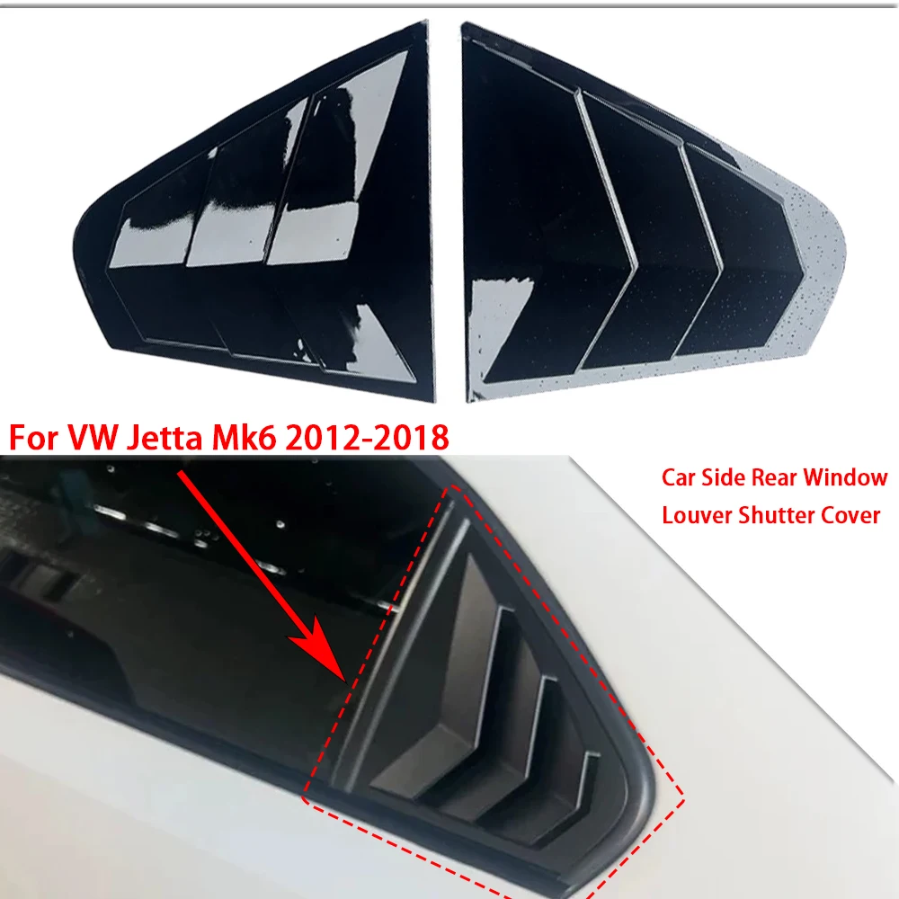 

2Pcs Car Side Rear Window Louver Shutter Cover for VW Jetta Mk6 2012-2018 Car Stickers Auto Protective Modification Accessories