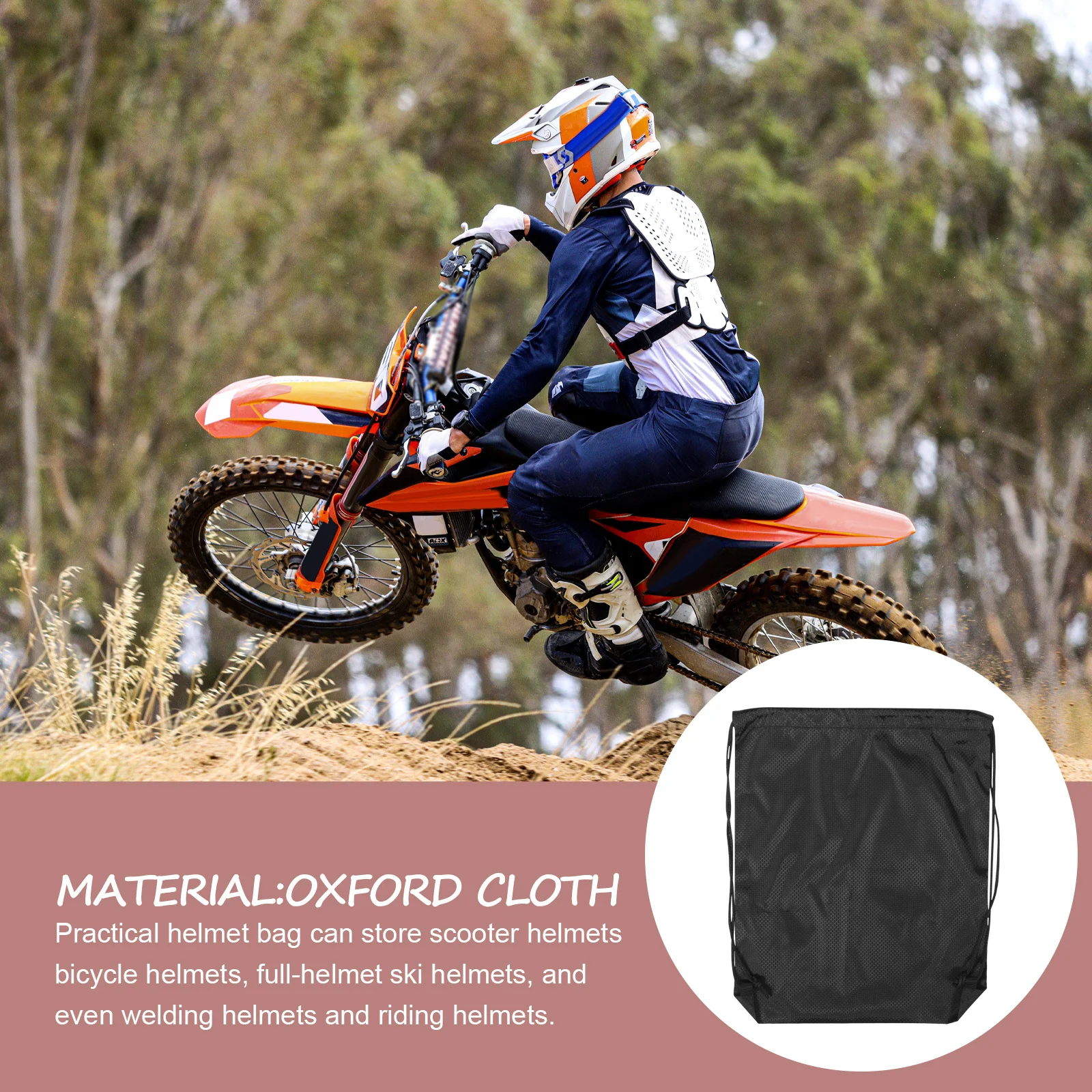 حقيبة برباط من قماش أكسفورد حقيبة محمولة للتخزين في الهواء الطلق وركوب الدراجات والسفر ومنظم معدات السلامة الرياضية #2