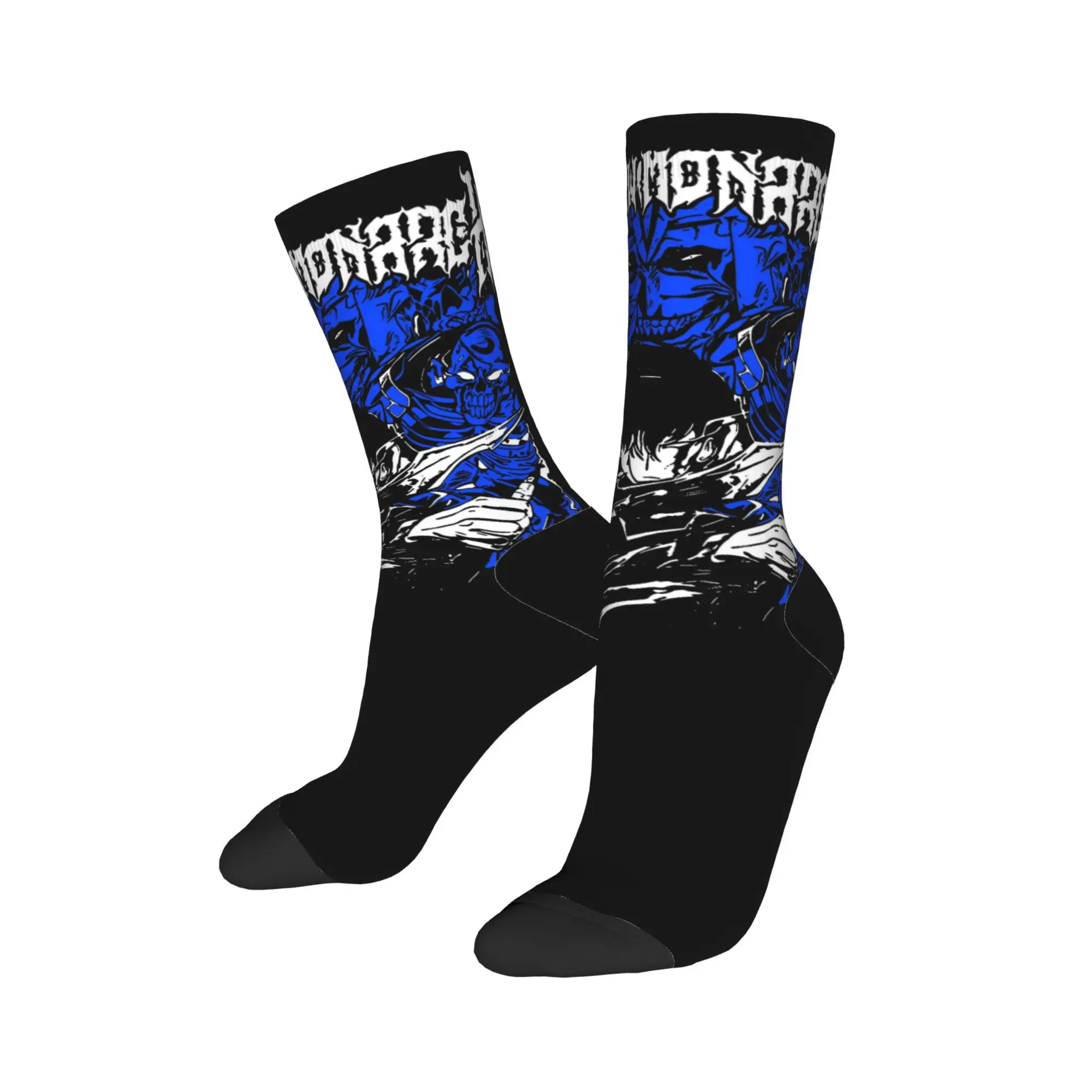 

Dual Swordsman Anime Solo Leveling Sung Jinwoo Socks Men's Women's Socks Harajuku Spring Autumn Winter Middle Tube Socks Gifts