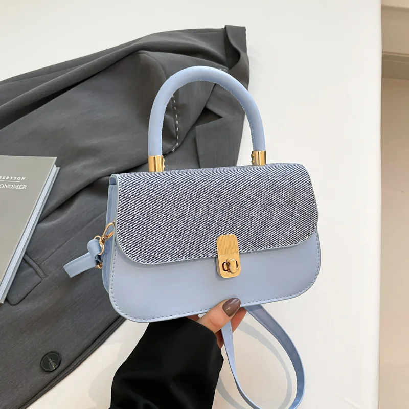 

New Light Luxury Women's Crossbody Bag Fashionable and High-quality Handbag Solid Color and Versatile Girls' Phone Storage Bag