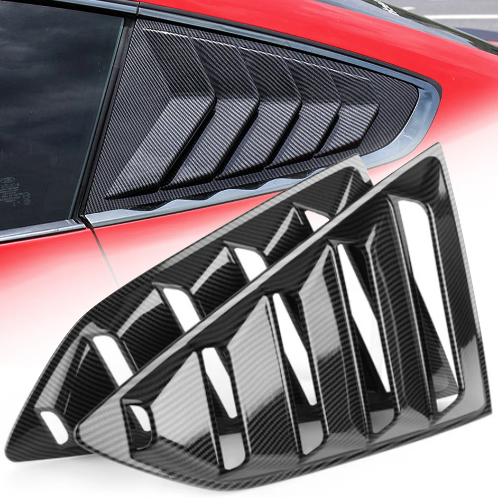 Panel Spoiler serat karbon hitam/mengkilat, 2 buah/Set Untuk Chevrolet Chevy Camaro 2016-2022