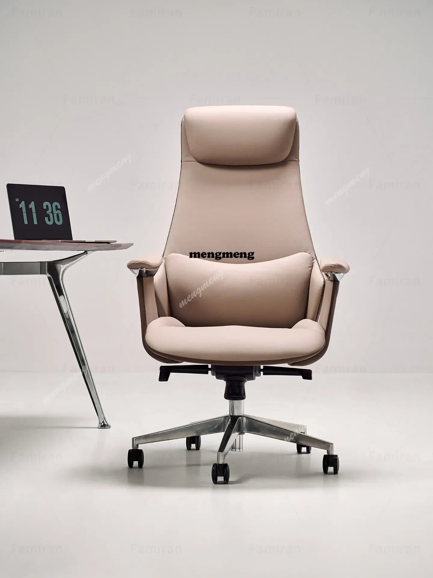 

High quality Ergonomic leather office chair Seated swivel chair comfortable backrest boss seat computer chair