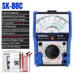 Professional Pointer SK88C Analog Multimeter with Protective Coat 10A DC Current 2500V Voltage Tester Multi-resistor Meter