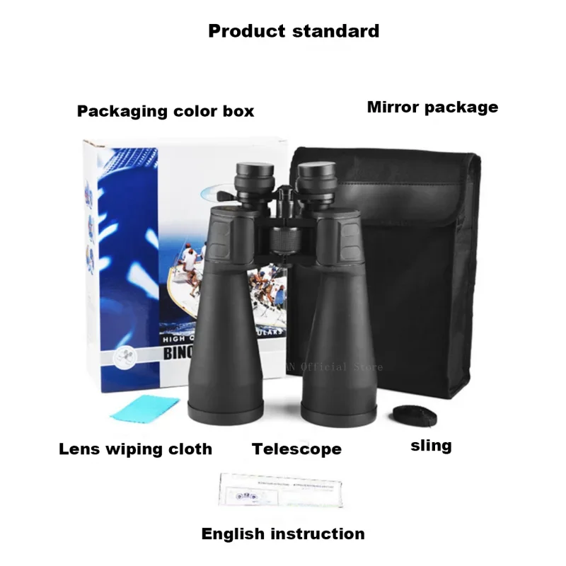 20-180X100 مناظير احترافية تكبير الطاقة HD تلسكوب واسع الزاوية طويلة المدى مناظير للرؤية الليلية منخفضة #6