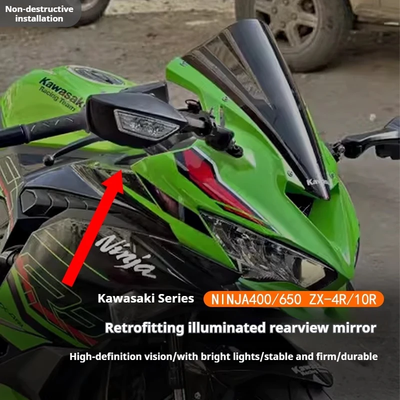 Für kawasaki ninja400/650 modifizierter daniel rückspiegel ZX-4R/10r faltbarer reflektor hochwertiges motorrad zubehör