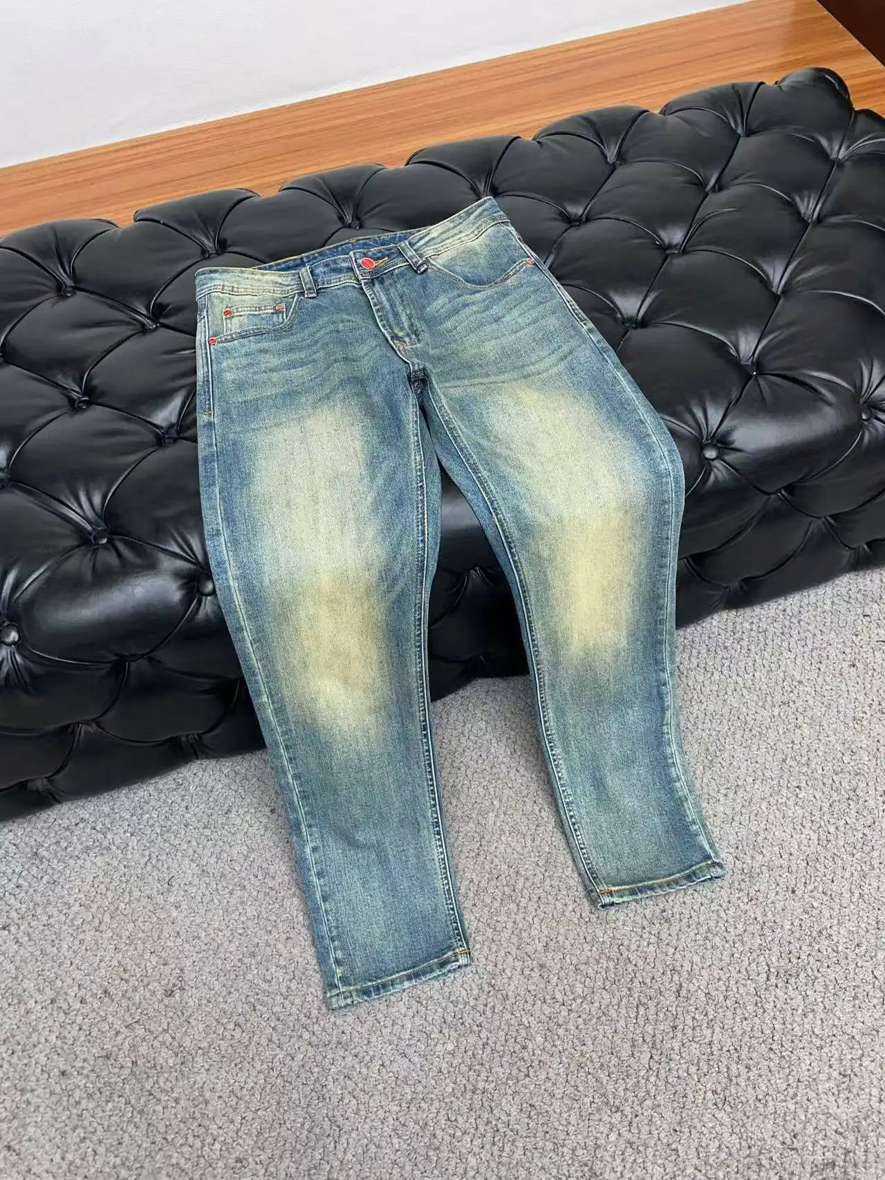 جينز كيتون للربيع والصيف الجديد للرجال بنمط المال القديم القديم والبسيط والمغسول #4