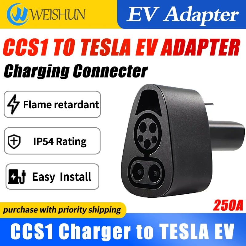 

CCS1 To Tesla cybertruck EV Charger DC Adapter 250A 1000V Electric Vehicle Convertor Charging Station Converter
