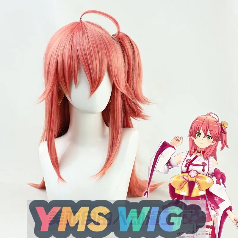 

【YMS WIG】VTuber Virtual Idol Sakura Miko Cosplay Wig With Tiger Mouth Clip In Stock