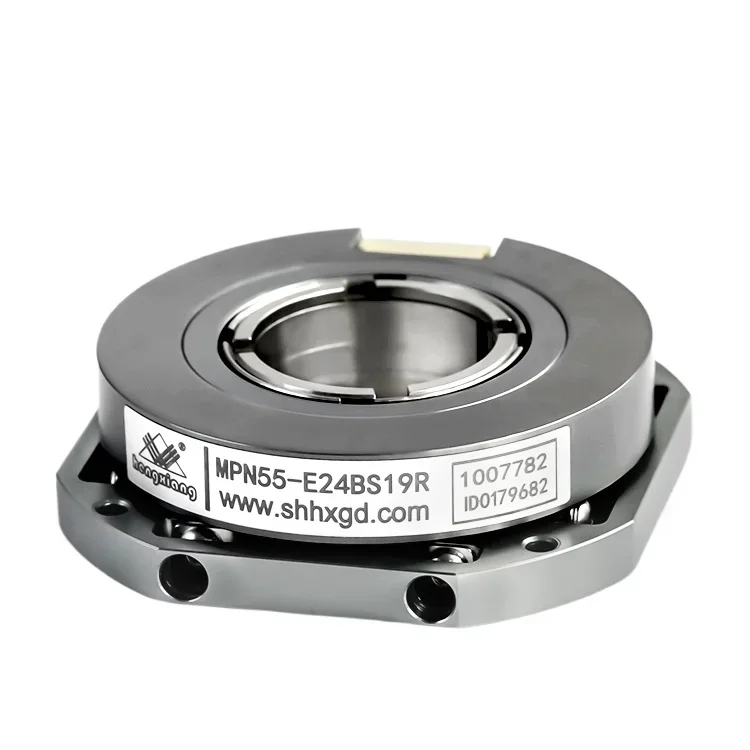 Low cost absolute encoder MPN55 17bit Outer diameter 55mm mounting 65mm Hollow shaft up to 24mm Accuracy 80 ip50