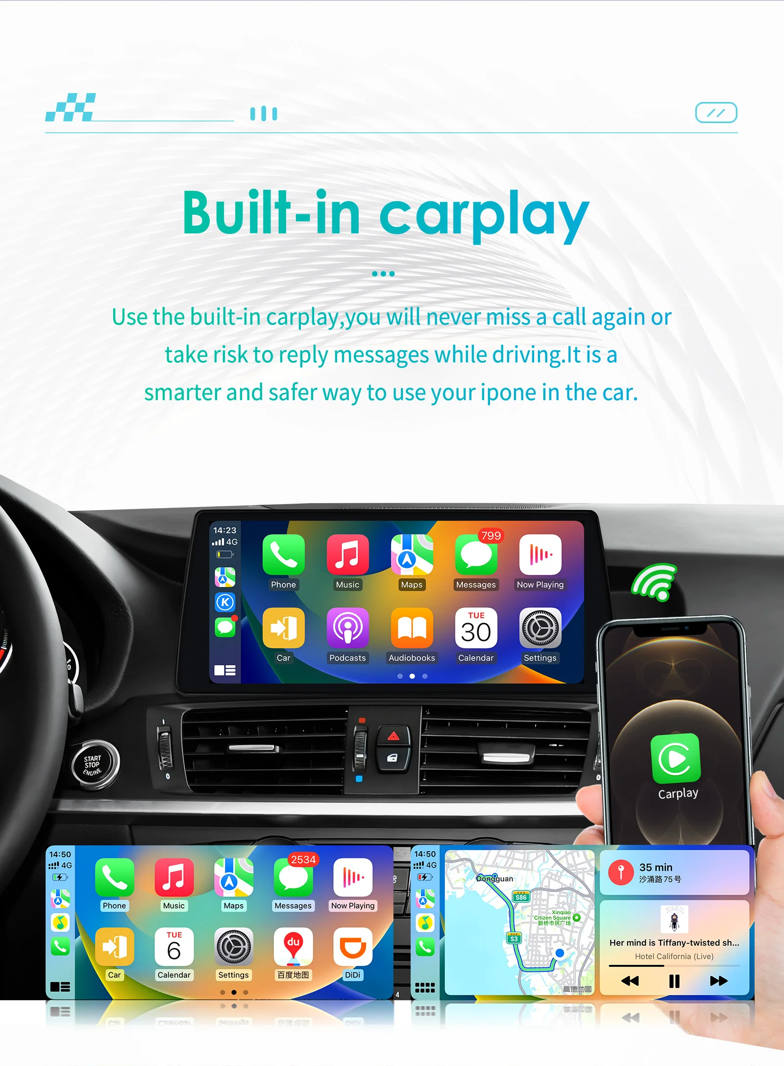 Car Radio Stereo Android Auto for BMW 5 E60 E61 X5 CIC CCC Carplay Car Multimedia for BMW F10 F11 520i 525i 528i NBT Screen