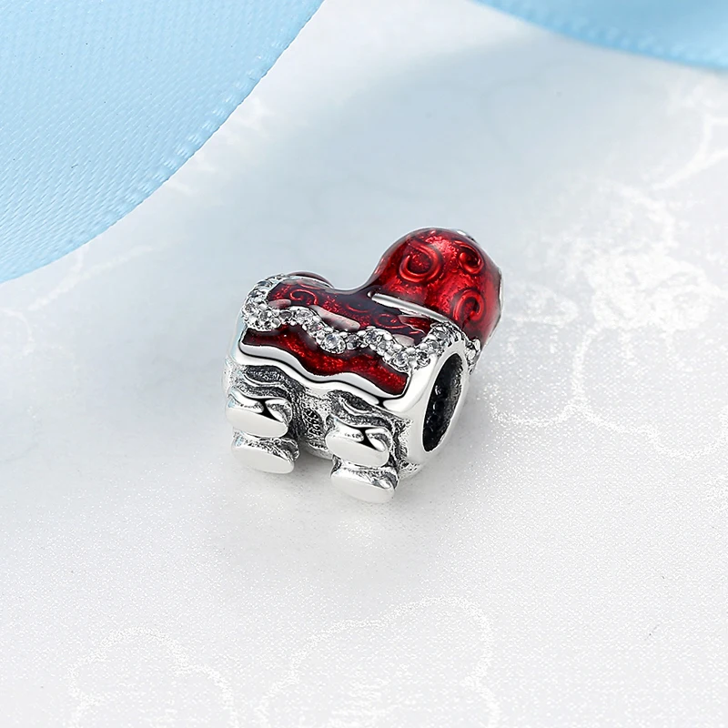 925 Sterling Silver Charm Bead Fortune Cat Chinese New Year Pendant Charms Japanese Girl Fit Pan Brand Bracelets Women Jewelry