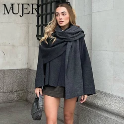 MUJER Asymmetric Plush Jacket Women Long Sleeve Padded Jackets for Women 2025 Warm Winter Coat Female New in Coats and Jackets