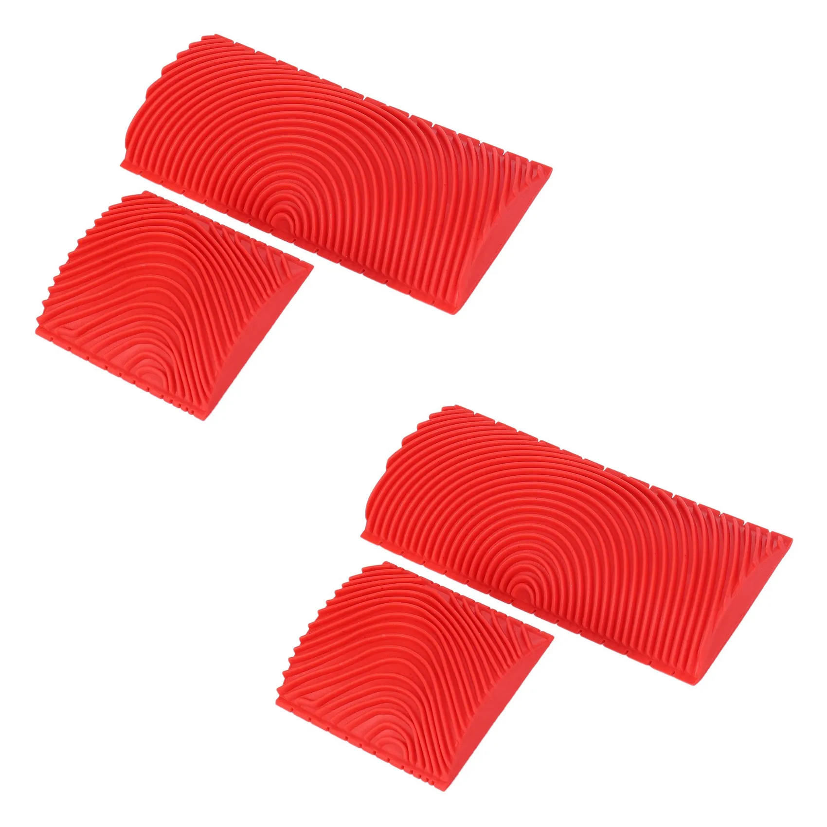 A93E-4PCS 3 Inch 6 Inch Imitation Wood Grain Paint Roller Brush Wall Painting Tool Sets Wall Texture Art Painting Tool Set