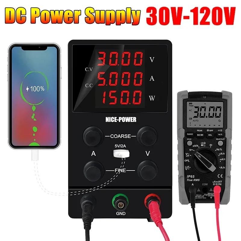 

Laboratory Stabilizer DC Power Supply Adjustable 60V 5A Voltage Regulator Switching Variable Bench Source 30V 10A 30V 5A 120V 3V