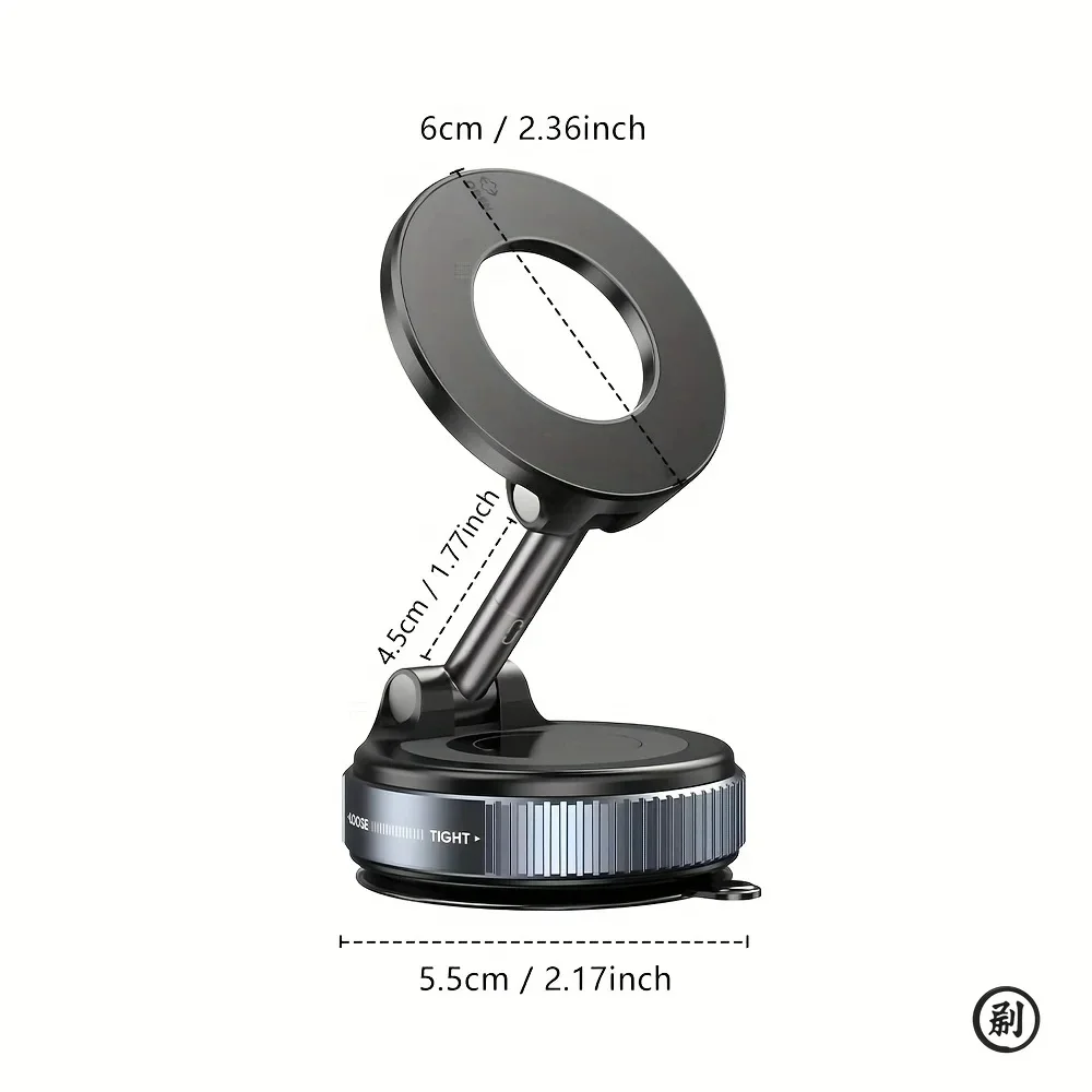 Strong Magnetic Car Phone Holder Foldable 360 Adjustable Vacuum Suction Cup Mount For Car Dashboard Desktop Bathroom Universal M