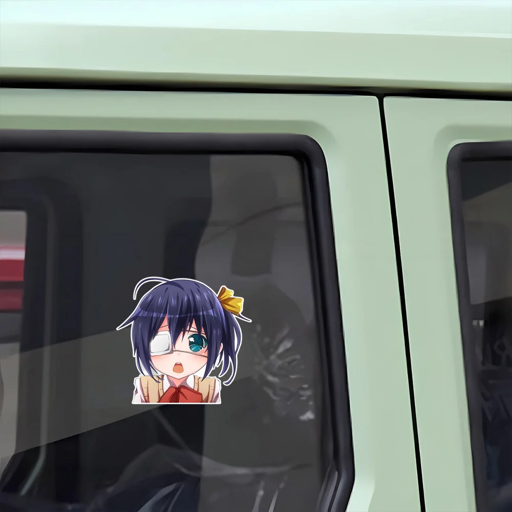 Anime Girl Takanashi Rikka JDM Rear Windows Windshield Body Tank Cover Car Sticker ‌Love Chunibyo Other Delusions Motorcyc Decal