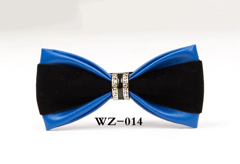 Trendy PU Stage Men\'s Fashion Bow Tie Metal Mustache Bowknot Gentleman Adult Bow Ties Neckwear Wedding Evening Party