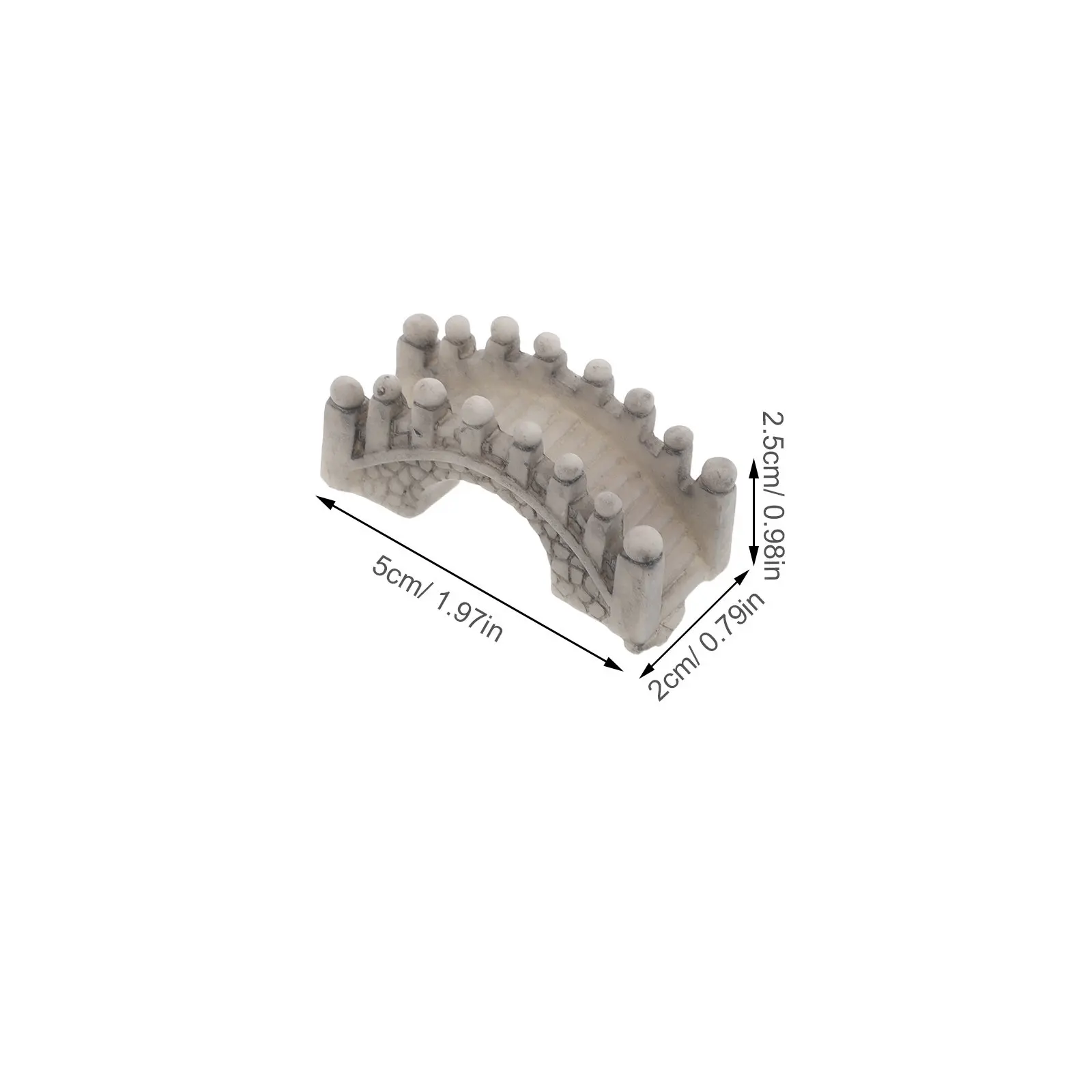 8Pcs Miniature Resin Bridge for Micro Landscape Decor Tiny Chinese Arch Bridge Terrarium Aquarium Fairy Garden Bonsai Desktop