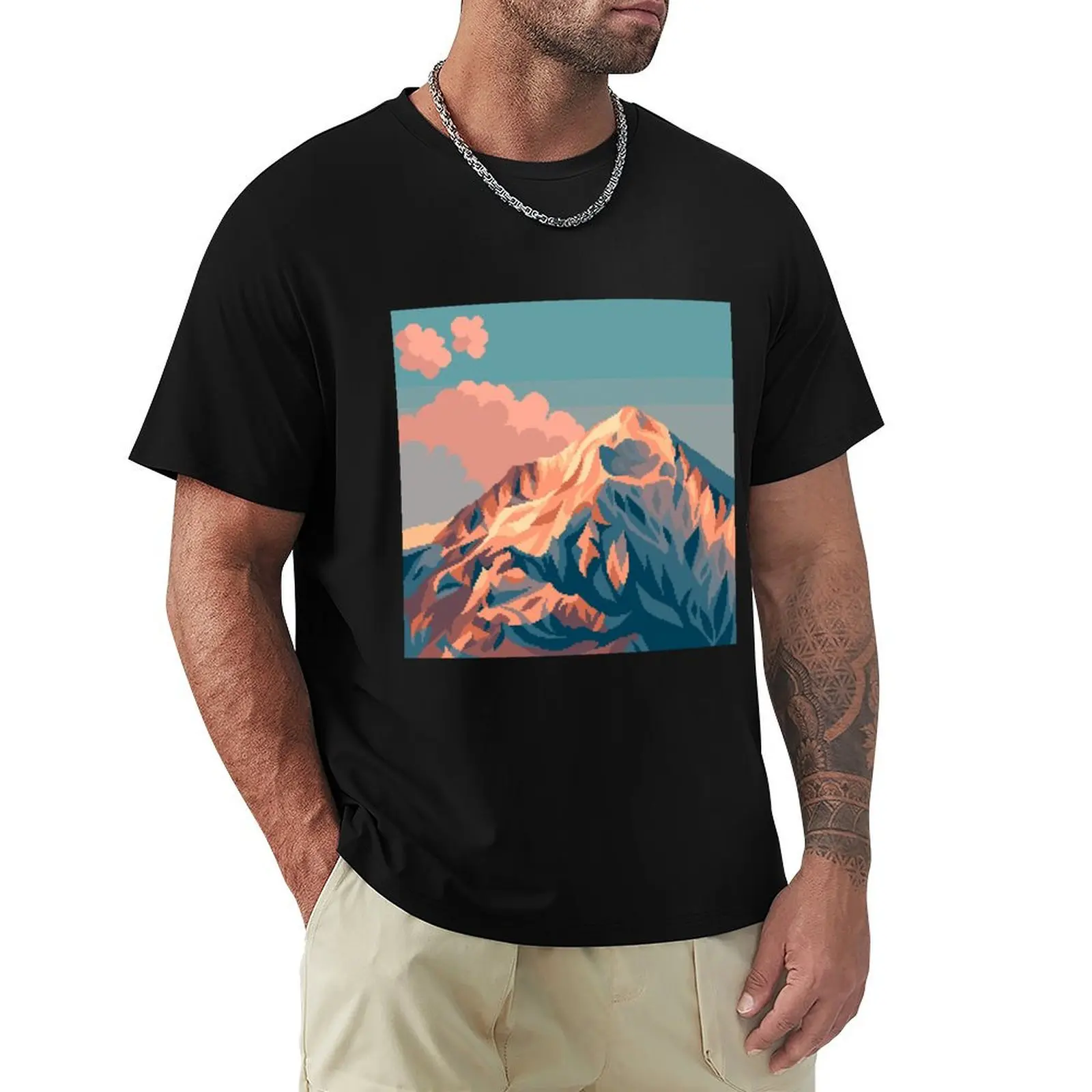 Mount Sunshine T-Shirt Basic Breathable Solid Color T-Shirt