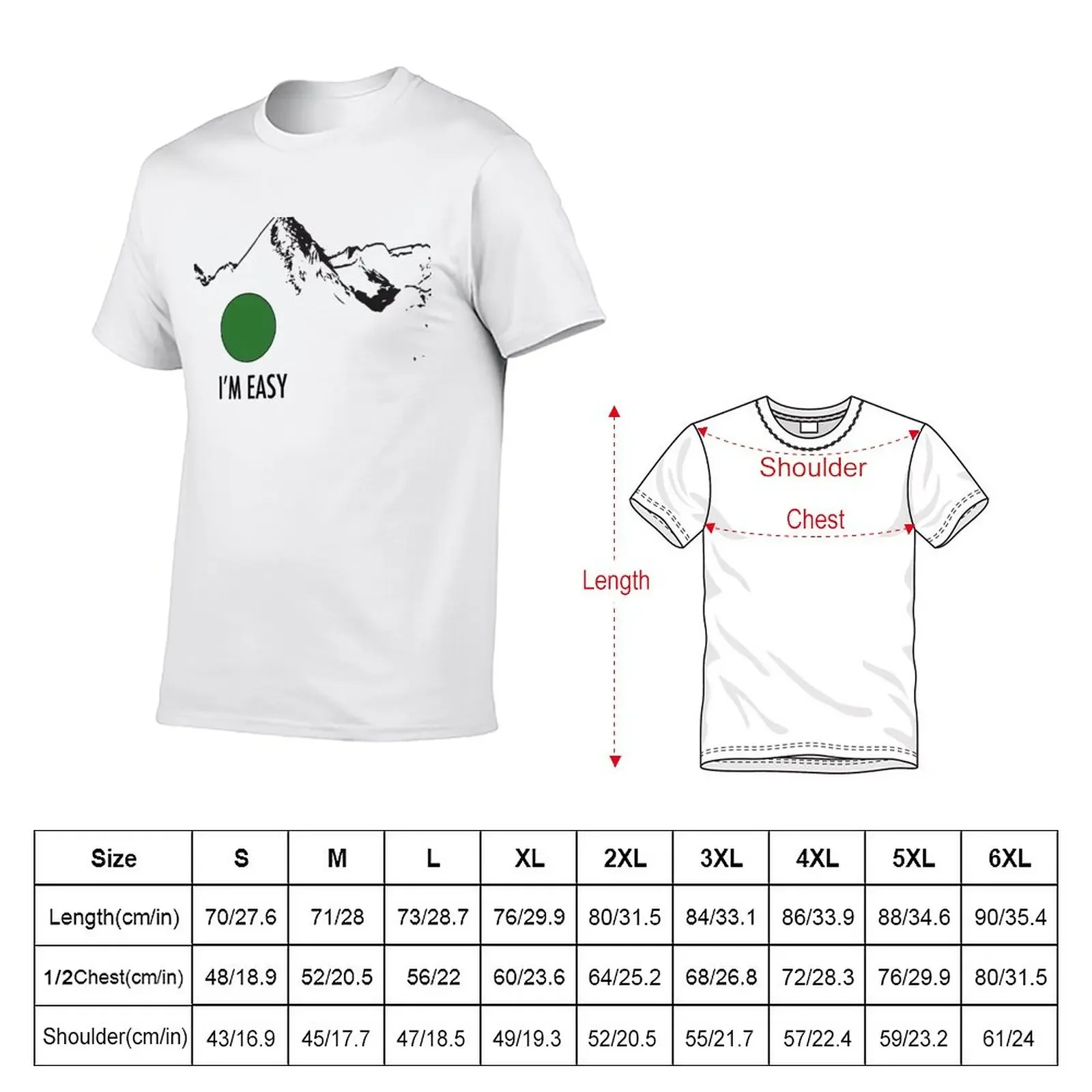 Skiing Difficulty - I'm Easy T-Shirt summer clothes summer tops mens clothes