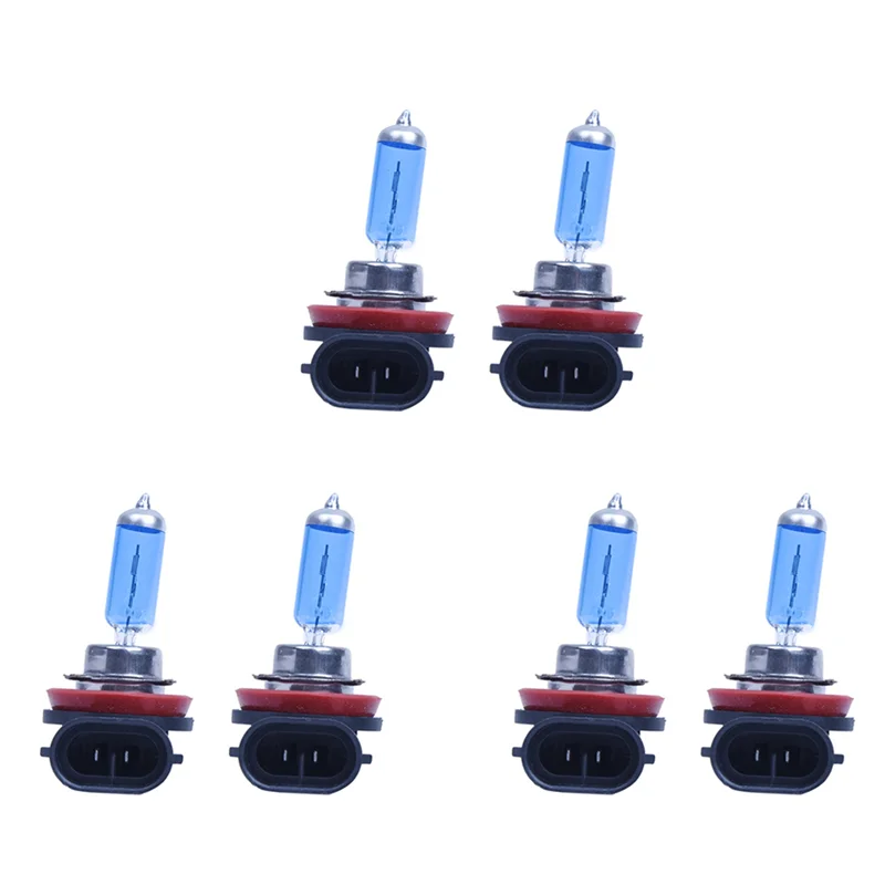 BMBY-6X H11 Автомобильные парковочные фонари Галогенная лампа Белая 55Вт 5000К 12В