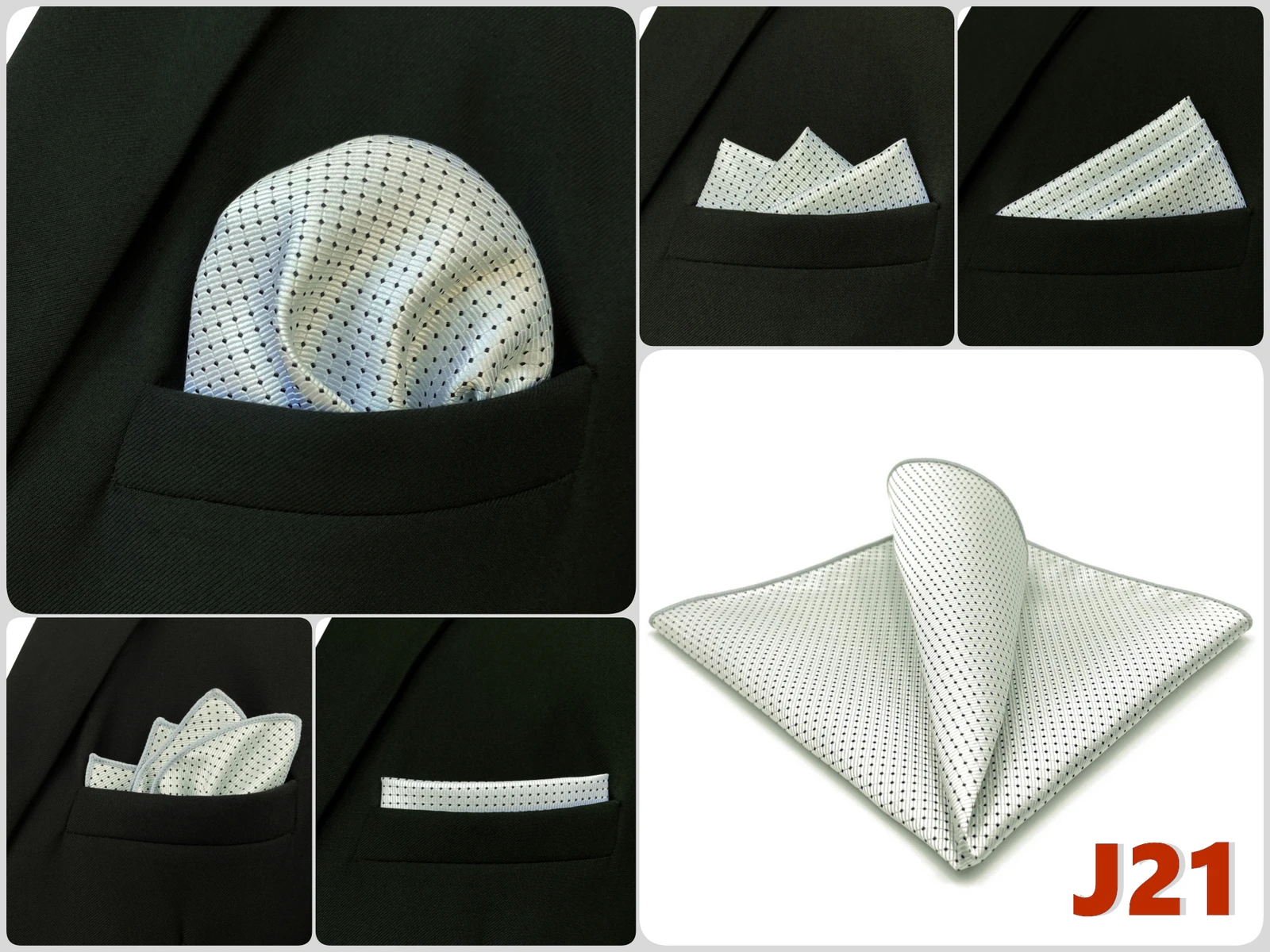 Pocket Square Handkerchief for Men Polka Dot Dots Plaid Check Checkered Suit Pocket Towel Hanky Mens Gift Wedding Business Party