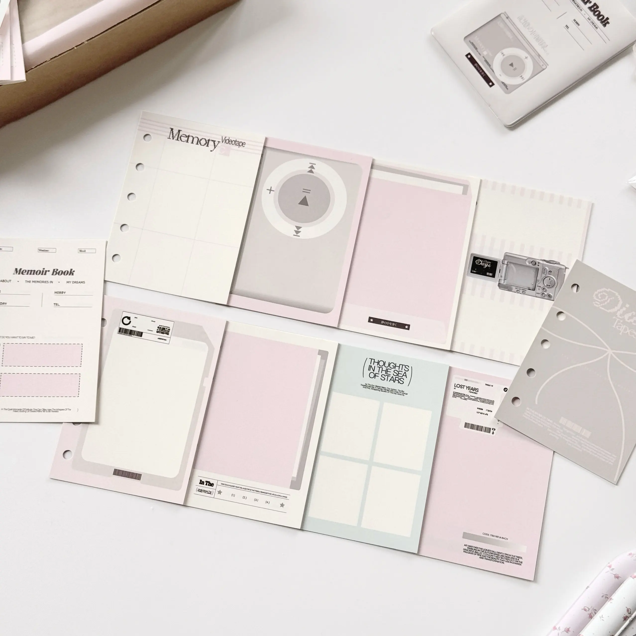 30 Sheets M5 Loose Leaf Refills Music Video Theme Insert Pages Kawaii Refill Pages 5-Hole Planner Notebook Journal Scrapbook