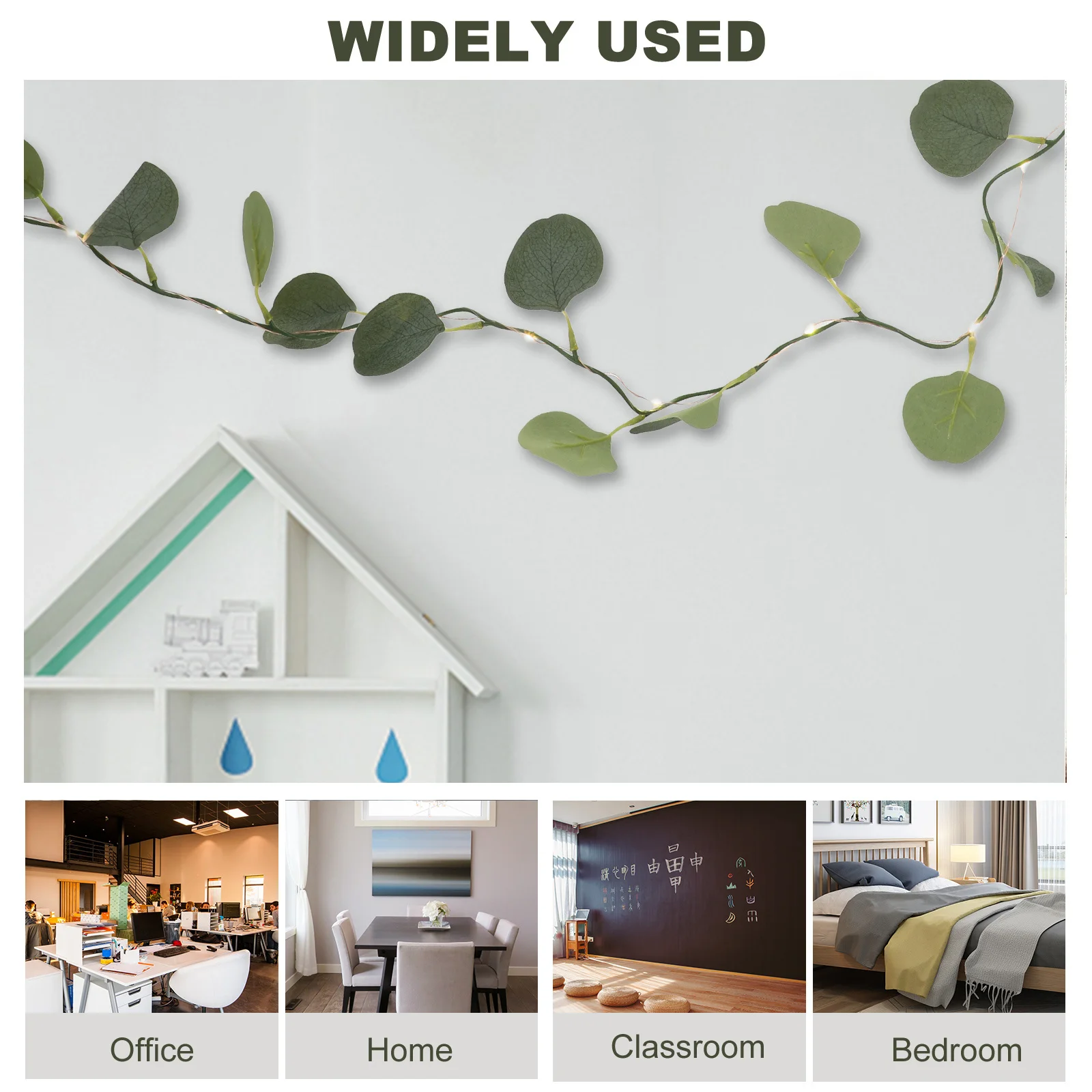 

Eucalyptus Garland Lights Artificial Leaf String For Bedroom Party Wedding Greenery Vine Lamp Decoration Led Light String