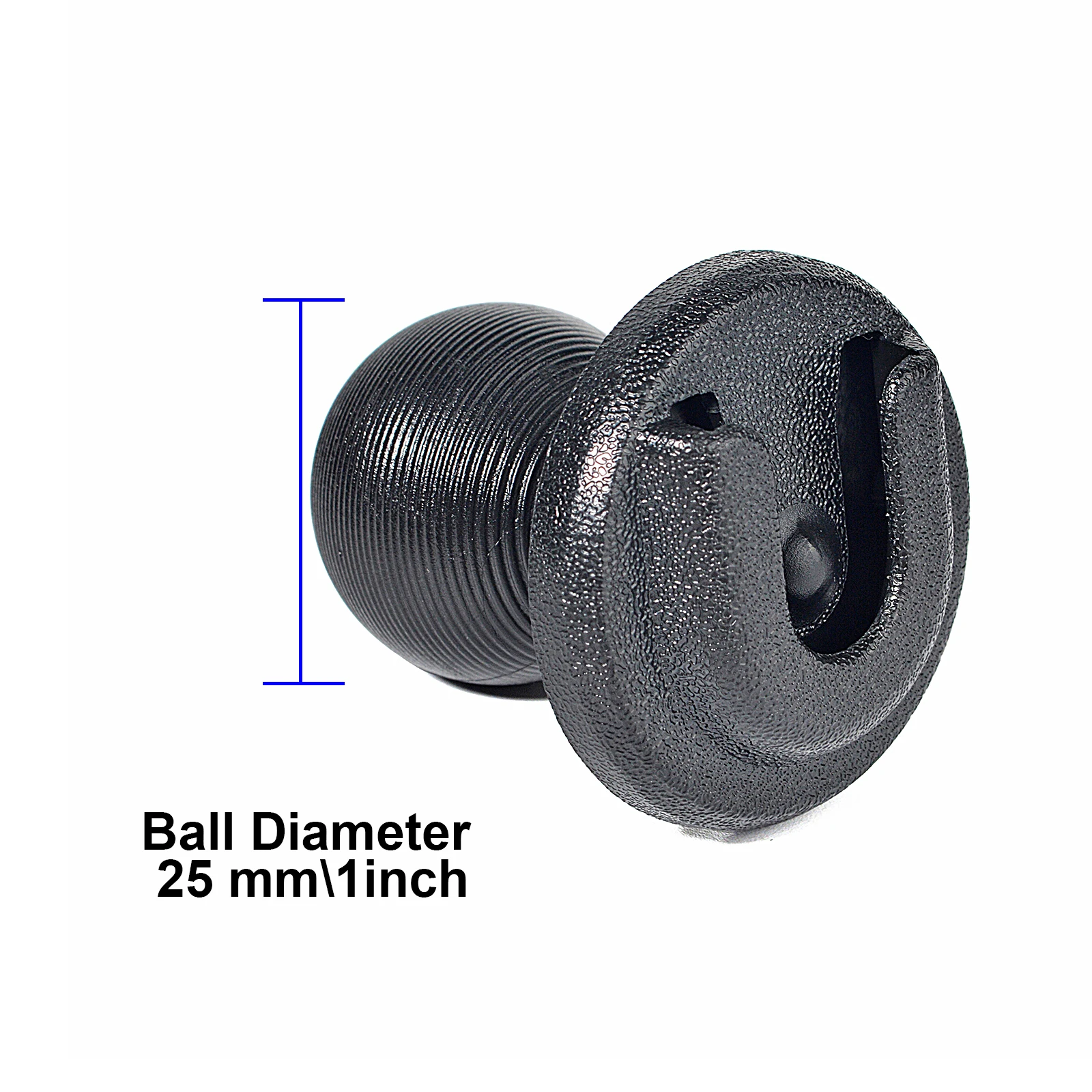 Universal Ham CB Radio Microphone Hanger,Round Knob Mic Holder Mount Adapter W/25mm Ball for RAM Mounts B Size 1 Inch Ball Arm