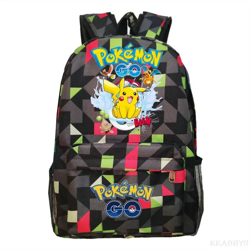 Anime Pokemon Go Backpack Canvas Pikachu Boys Girls Teenagers schoolbag Rucksack Men Women Mochilas Travel Bags