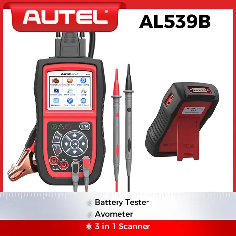 Autel AL539B OBD2 Scanner 3-in-1 Code Reader Battery Tester Avometer for 12 Volts Batteries Full OBDII Diagnosis Charging System