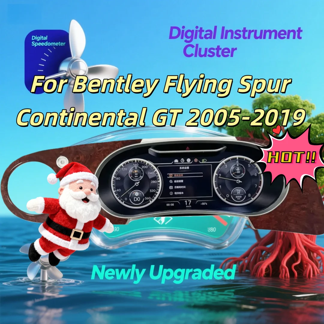 Digital Cluster Dashboard Speedometer For Bentley Bentayga Flying Spur Continental GT 2005-2019 Instrument LCD Display Screen