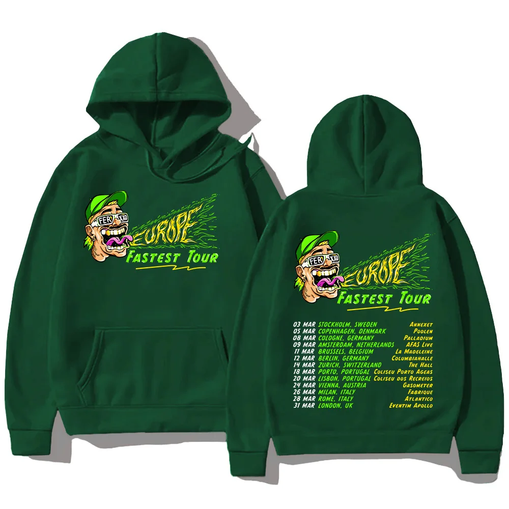 Feid Ferxxo New Hoodies Feid Ferxxo Tour 2025 Sweatshirt  Rapper Men\'s Women\'s Clothing Hip Hop Trends Oversized Unisex Pullover