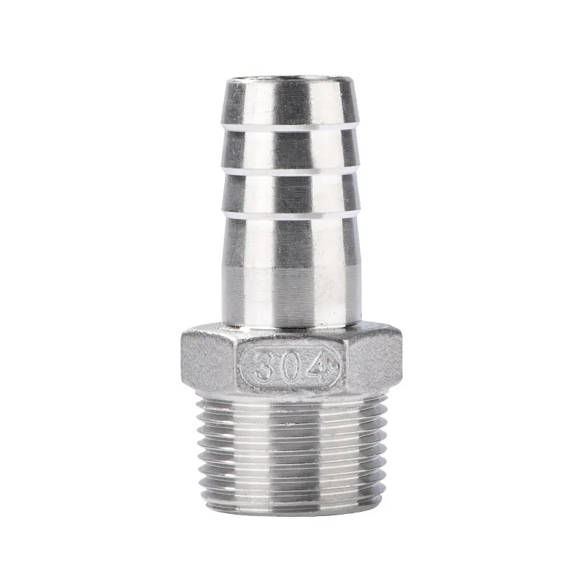304 Stainless Steel Male Thread Hose Barb Fitting 1/2