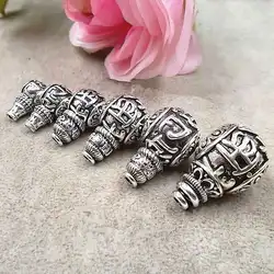 Tibetan Guru and Stupa Beads for Mala 10/12/14/16/18mm Tibet Six Mantras Symbols Jewelry Accessories BRO678