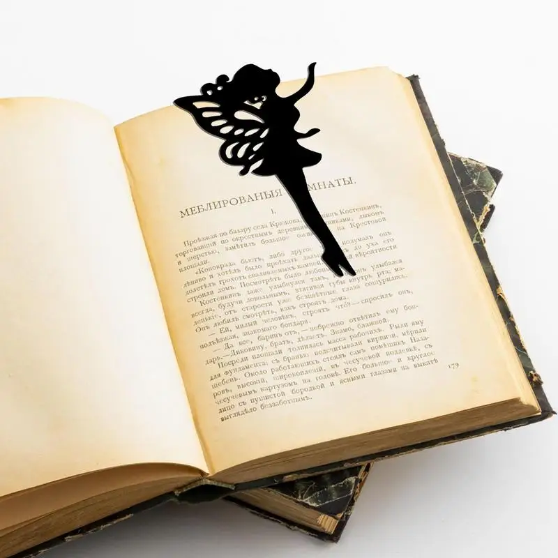 Acryl Lesezeichen einzigartige Elf Buch Seite Clips Seiten halter aushöhlen Acryl Rohlinge für Frauen Mädchen Buch liebhaber Teenager Studenten