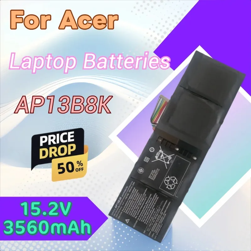 

New AP13B8K AP13B3K Laptop Battery 15.2V 3560mAh for Acer Aspire V5-481P V5-572PG V5-552P V5-572G V5-573P V7-481G V7-482P V7-581
