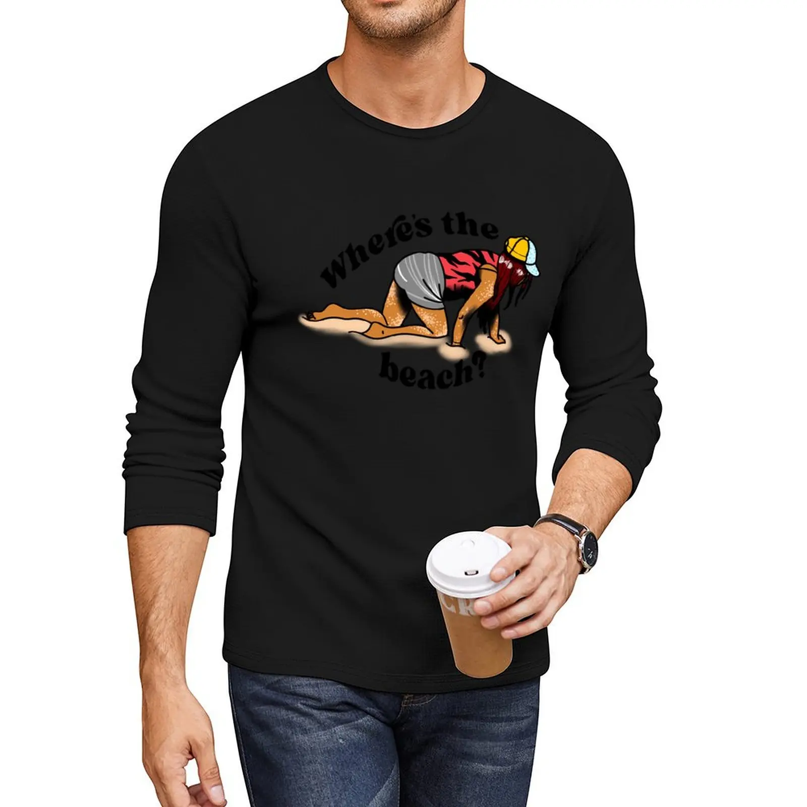 Wheres The Beach Snooki From Jersey Shore Long T-Shirt aesthetic clothes sublime t shirt tshirts for men